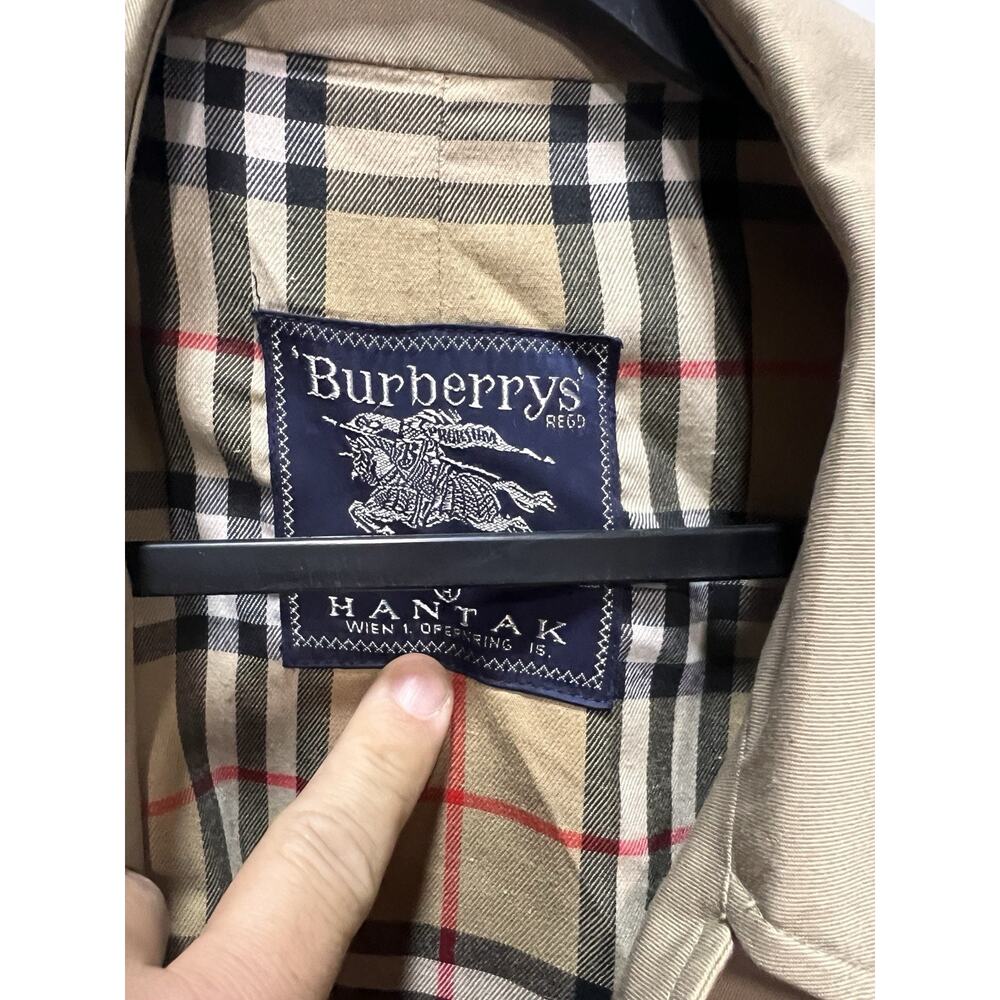 Vintage Burberry Trench Coat jacket Nova Check made in england womens beige 18 L - Picture 2 of 16